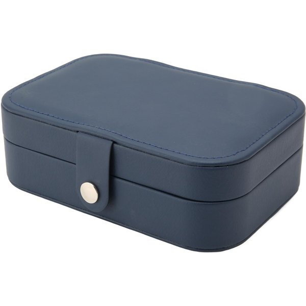 Caja De JoyeríA PortáTil Cuero PU Gran Capacidad 2 Capas Organizador De JoyeríA De Viaje Estuche Para Anillo Pendiente Collar Pulsera Gray-image