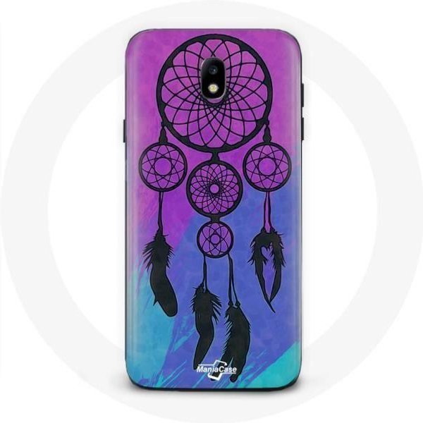 Funda Samsung Galaxy J3 2017 AtrapasueñOs Negro Fondo Azul Y Violeta-image