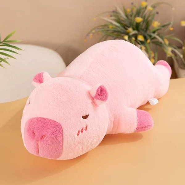 60Cm-100Cm Kawaii KreskóWka Gigantyczna Kapibara Pluszowa Lalka Poduszka LeżąCa BrąZowo-PomarańCzowa SkrzydłA Kreatywna Kapibara Pluszowa Zabawka WystróJ Domu 38Cm-image