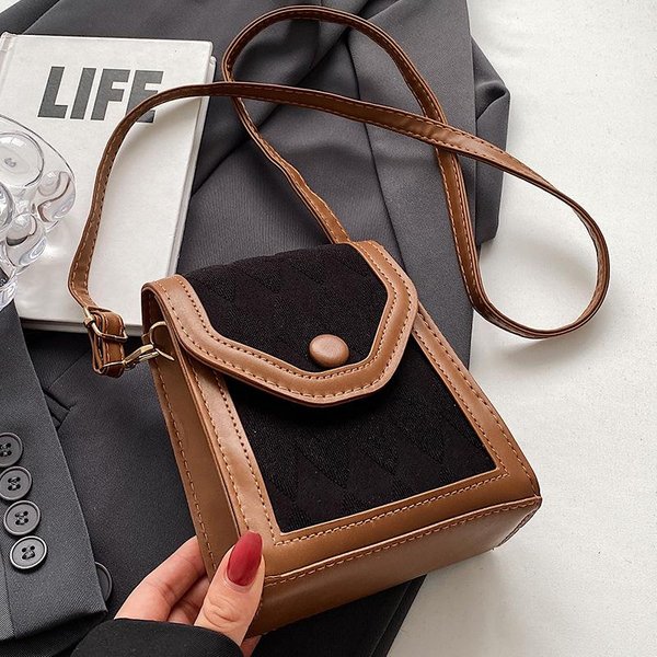 Bolso Bandolera Premium Con Textura Para Mujer Nuevo Bolso De Hombro Moderno Y VersáTil Para Mujer Bolso Para TeléFono MóVil De Moda-image