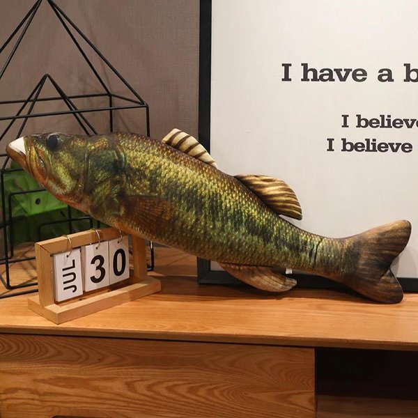 Realistyczna Pluszowa Zabawka Ryba MięKki Symulowany Wypchany Zwierzak Poduszka Wygodna Do Spania Poduszka Do Przytulania Dla Dzieci DorosłYch WystróJ Domu Samochodu Lalka 100Cm-image