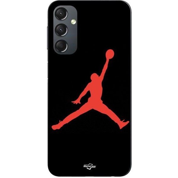 Etui Na Telefon - Maniacase - Samsung Galaxy A14 - Logo Jordan 23 - Silikon Tpu - Kolor Czerwony Czarny-image