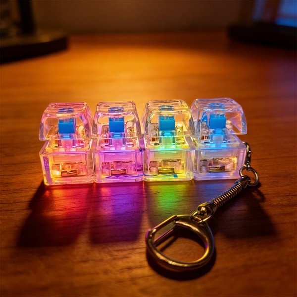 Klawiatura LED Breloczek Zabawka Fidget Klikalny Przycisk Ulga W Stresie PrzenośNy Akcesorium Biurkowe Dekoracja Biura Prezent Ulga W LęKu-image