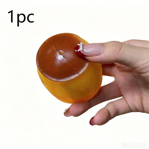 Karmelowy Pudding ChrupiąCa Formowalna PiłEczka Antystresowa Fidget Toy ChrupiąCa MięKka ŚCiskana Zabawka OkrąGłE Klocki WypełNione Asmr Antystresowa Zabawka Prezent Brown-image