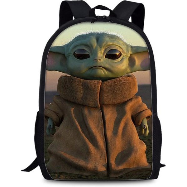 Plecak Mandalorian Dla Dzieci Z Nadrukiem Yody I Grogu, Nylonowy Plecak Na Co Dzień Do SzkołY I PodróżY Stylev-image