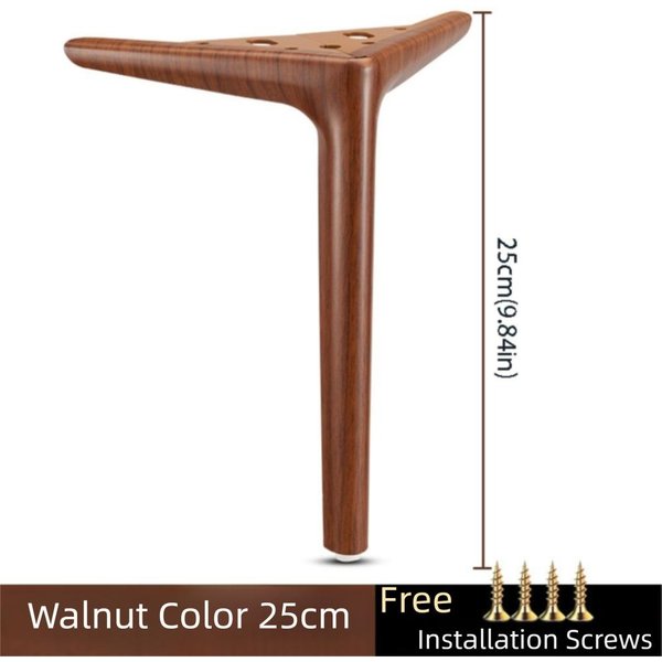 Patas De Gabinete Engrosadas Para Pies Color Nogal Patas MetáLicas Para Muebles Patas De Soporte Para Mueble De TV FerreteríA Para Muebles-image