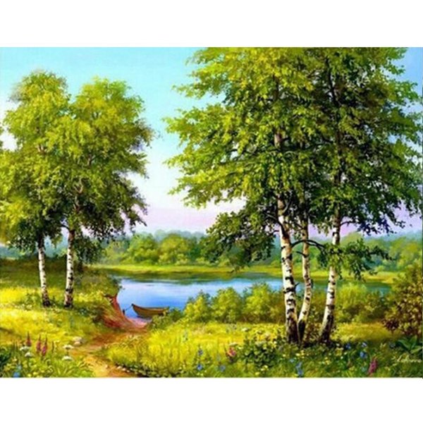 5D Diy Diament Malarstwo Diamentowe Ikony Mozaiki Daimond Haft DżEtóW Malowanie Krajobrazu 50X70CM-image
