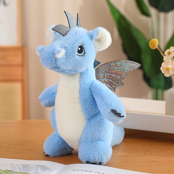 Juguete De Peluche De Dinosaurio FantáStico De Pie 22/32 Cm Relleno Dino Verde Morado Azul Dibujos Animados Peluche Regalo Calmante 22Cm-image