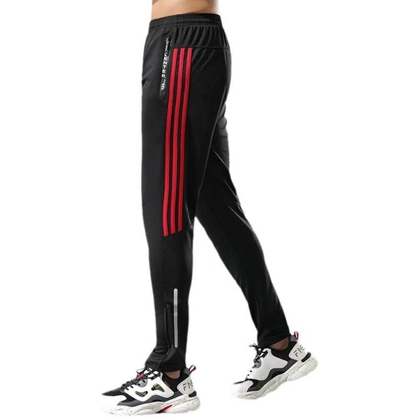 MęSkie Spodnie Treningowe Gimnastyczne Fitness MęSkie Joggers Odzież Sportowa Spodnie Spodnie Dresowe Do Biegania MęSkie L Czerwony/Czarny-image