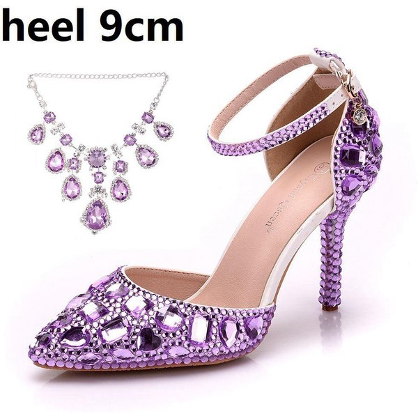 Zapatos De Boda Con Borlas Y PedreríA De Talla Grande TacóN Fino Sandalias De Punta Zapatos De Boda De Lujo Con PedreríA 38-image