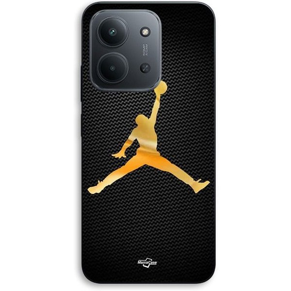 Funda Para Xiaomi Redmi 15C 5G Logo Jordan 23 Nike Baloncesto Color Dorado Maniacase Negro-image