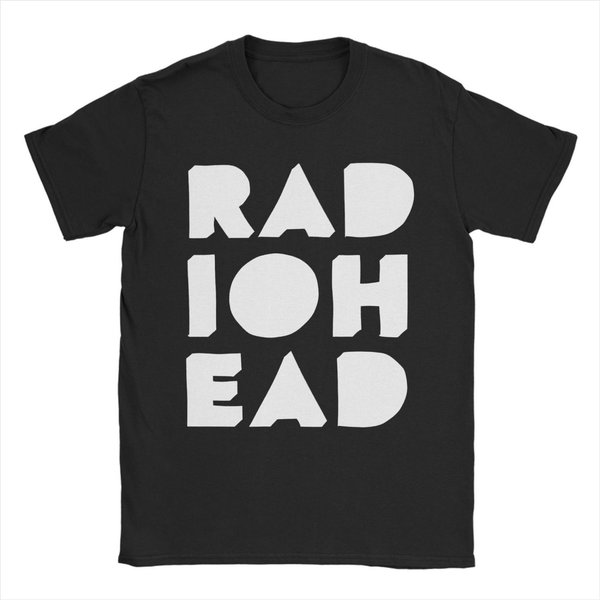 Camisetas Radiohead Para Hombre Ropa De AlgodóN Puro Camisetas Divertidas De Manga Corta Con Cuello Redondo 6XL Camiseta Xxxl Negro-image