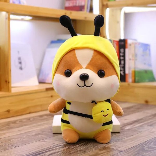 Juguete Kawaii Para NiñOs Juguete De Peluche San ValentíN Perro Dinosaurio Corgi Almohada Regalo De Navidad Relleno Suave Lindo Ardilla Shiba 25Cm-image