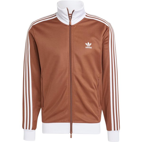 Adidas Originals Adicolor Classics Beckenbauer Bluza Dresowa Wygodna MięKka Pasiasta Z DłUgim RęKawem Kurtka MęSka Topy BrąZowy IY9879 M Brown-image
