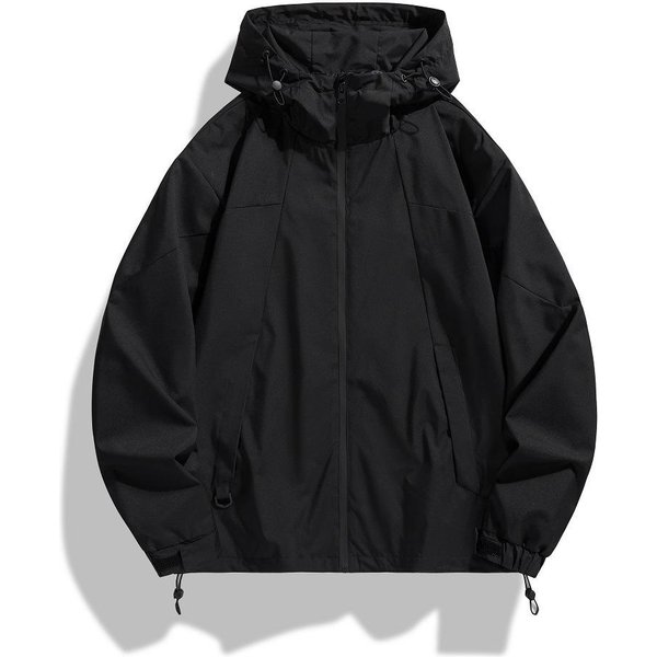 Chaqueta Con Capucha Nueva De Primavera Y OtoñO Para Pareja, Chaqueta Casual Para Exteriores, Chaqueta Para Hombre L Black-image