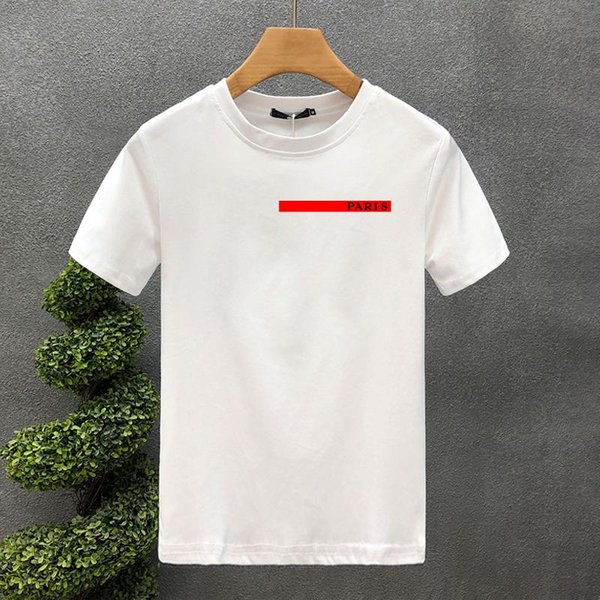 Marca De Lujo ParíS 100% AlgodóN ImpresióN De Alta Calidad Camisetas De Pareja Verano Harajuku Para Hombre/Mujer Camiseta De Manga Corta Talla AsiáTica M Gray-image