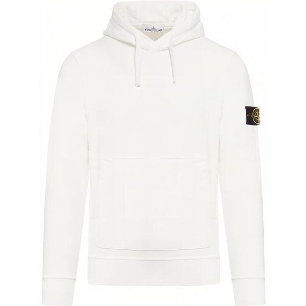 Bluza Z Naszywką Z Logo Stone Island MęSkie Bluzy BiałY K1S156100045S0051-V0001 XXL White-image