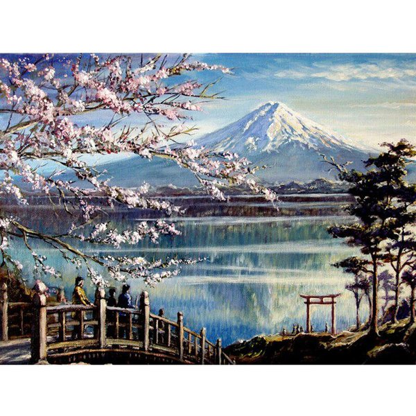5D Diamante Mar Nieve MontañA EscéNica Pintura Artesanal Mosaico Regalo Diy Kits De Bordado De Diamantes Arte De La Pared 20X30CM-image