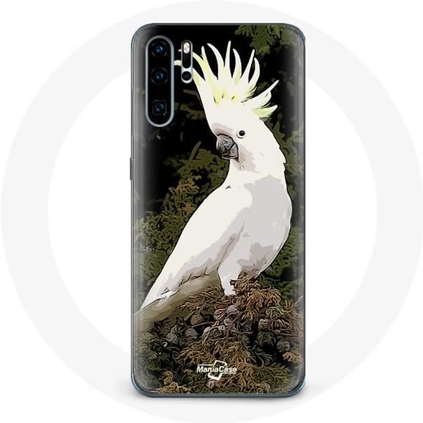 Funda Para Huawei P30 Pro Cacatuas Loros Blanco Sobre El áRbol-image
