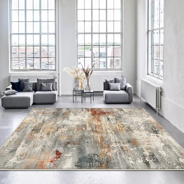 Alfombra Suave De Arte Abstracto ÁRea De VestíBulo De Sala De Estar Alfombra Gruesa Lavable Para DecoracióN De HabitacióN Dormitorio Alfombra Antideslizante 160X230 100*160Cm-image