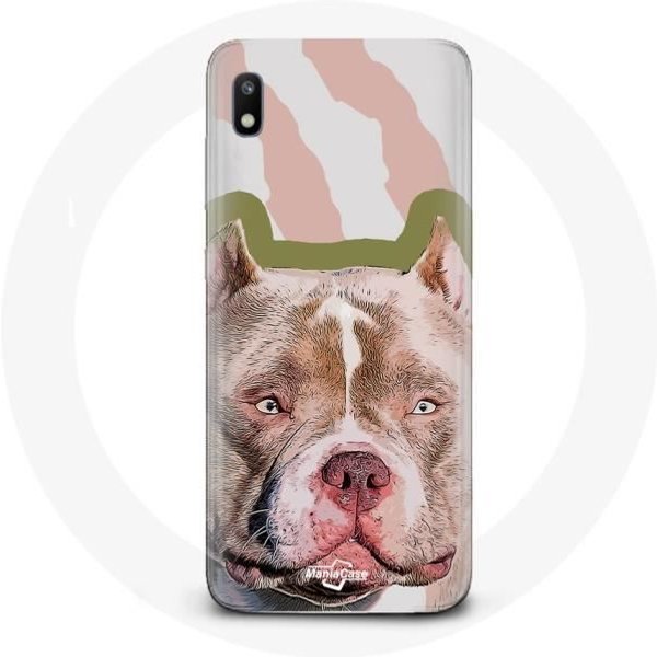 Funda - Maniacase - Samsung Galaxy A10 - Perro Pitbull - Flexible - MarróN MarróN-image
