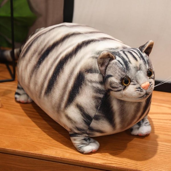 30/50Cm Symulacja 3D Super Grube Koty Pluszowe Wypchane Zwierzę Urocza Realistyczna Zabawka Lalka Kot Zabawki Dla ZwierząT Dekoracja Domu Prezent Dla Dziewczynek Urodziny 30Cm-image