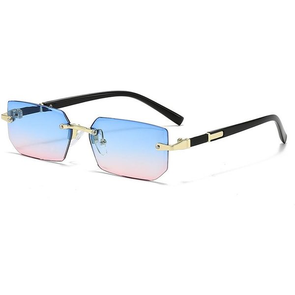 Gafas De Sol Sin Montura Rectangulares, Moda Popular, Gafas De Sol Cuadradas PequeñAs Para Mujer Y Hombre, Gafas De Viaje De Verano 1PCS-image