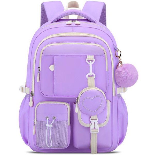 Mochila Escolar Primaria Para NiñAs Bolsas Escolares Lindas Para NiñOs Mochila Grande De Gran Capacidad Mochila Diaria Para Estudiantes De Secundaria Con Billetera-image