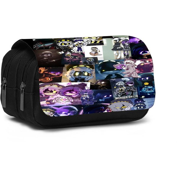 Estuche De LáPices De Doble Capa Murder Drones Bolsa Organizadora De PapeleríA De Gran Capacidad Para NiñOs NiñAs Y Estudiantes Bolsita Para BolíGrafos El Mejor Regalo Gray-image