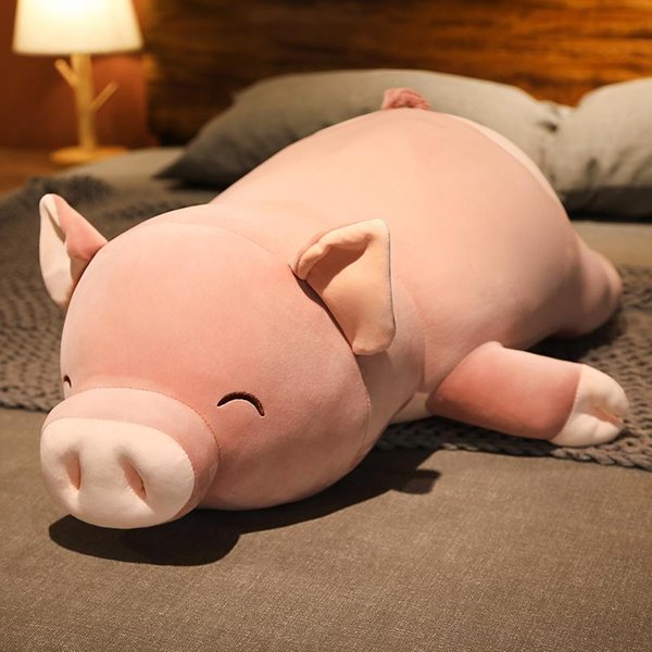 MuñEco De Peluche Gigante Lindo Cerdo Squishy 50-100 Cm Juguete De Cerdo De Peluche Animales Peluche Suave CojíN Regalo De CumpleañOs Para NiñOs 80Cm-image