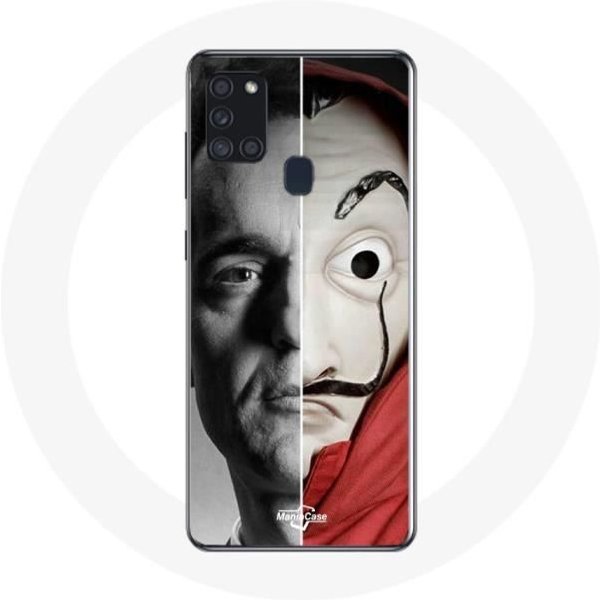 Funda Samsung Galaxy A21S La Casa De Papel Berlin MáScara Dividida-image