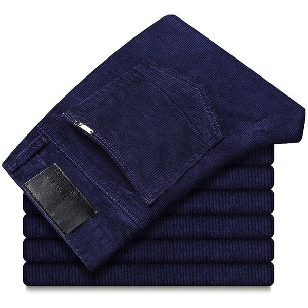 Pantalones Casuales De Pana Gruesa De Moda Para Hombre Pantalones EláSticos De Invierno Y OtoñO Pantalones Casuales De Marca Para Hombre Tide 33-image