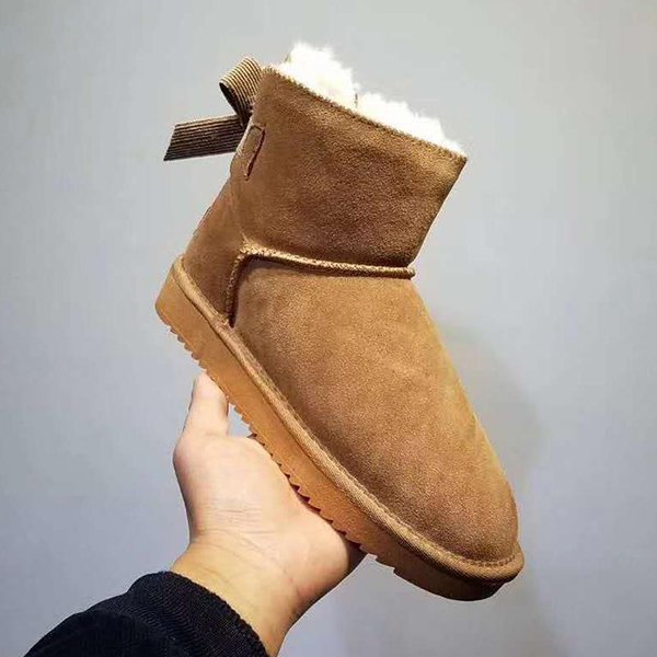 Nowość SkóRa Naturalna Australia Klasyczne Damskie Buty ŚNiegowe Damskie Buty Na Kostkę Ze SkóRy BydlęCej Zimowe Damskie Buty 38-image