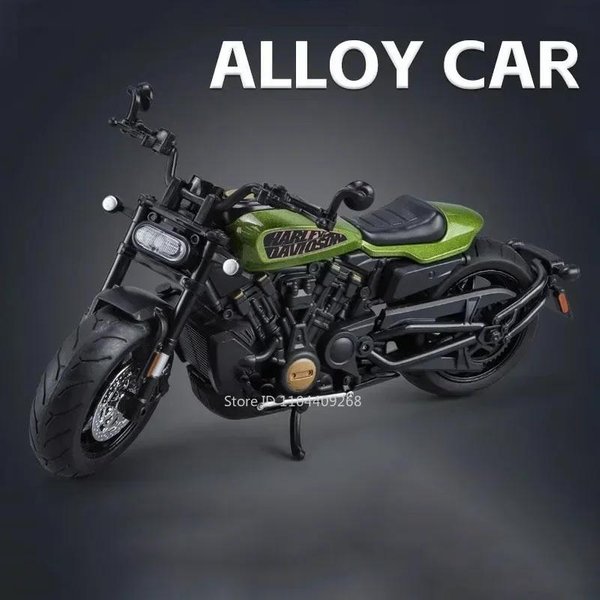 1:12 Retro Motocykl Sportster S Model Zabawka Amortyzacja PołąCzenie Kierownica Stop Metal Odlew DźWięK ŚWiatłO Modele SilnikóW Prezenty Dla ChłOpcóW-image