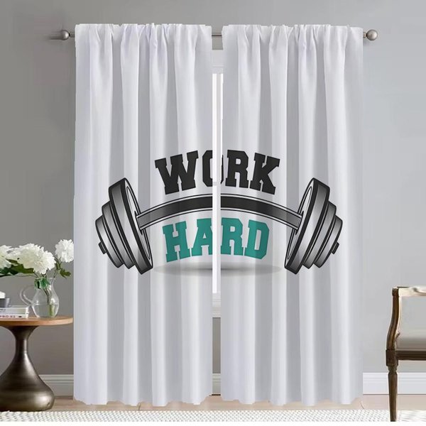 Cortinas De DecoracióN De Halloween Para Gimnasio Para Sala De Estar Cortina De Tul Para Dormitorio Cortinas De Interior Para El Hogar 2 Piezas Cortinas Divisorias W50Xh70Cmx2Pcs-Cl-image