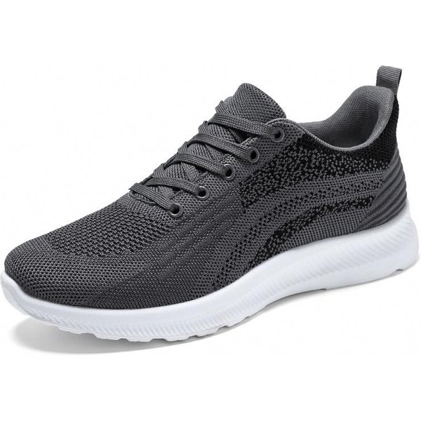 Zapatos De Hombre De Primavera Nuevos Zapatos Casuales Para Hombre Zapatos Individuales Transpirables De Tejido Volador Zapatillas De Deporte Con Cordones De Estilo Coreano 44-image