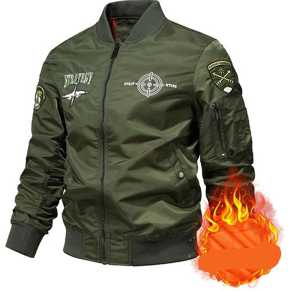 Kurtka Pilota Air Force Ma1 MęSka Heavy Industry Haftowana Kurtka Baseballowa Plus Aksamitna Kurtka NarzęDziowa XL Gray-image