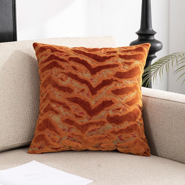 Poszewka Na Poduszkę Jacquard 45X45/50X50Cm Pluszowa Poszewka Na Poduszkę Do Salonu Sofa Prosta Dekoracyjna Poszewka 50X50Cm-image