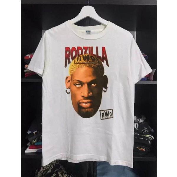 Camiseta Vintage 1998 Rodzilla Dennis Rodman Nwo 1998 Talla S-5XL XL Brown-image