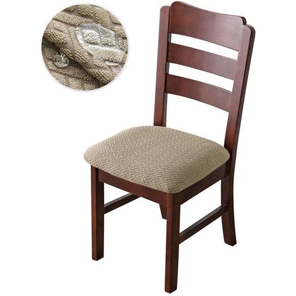 1 /2 /4 /6 Funda Impermeable Para Asiento De Silla De Comedor, Silla Con Funda ExtraíBle De Jacquard, CojíN Para Asiento, Funda Para Comedor, Cocina, Silla, DecoracióN Del Hogar 4 Pieces-image
