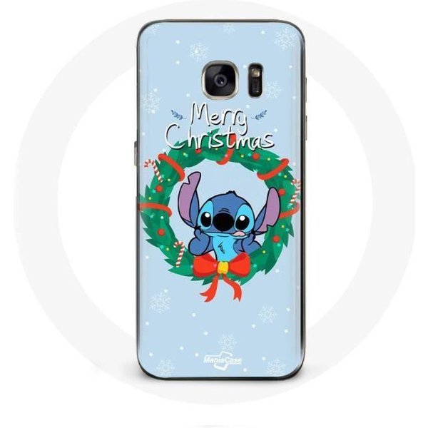 Funda Para Samsung Galaxy S7 Edge Stitch Nieve Feliz Navidad Azul-image