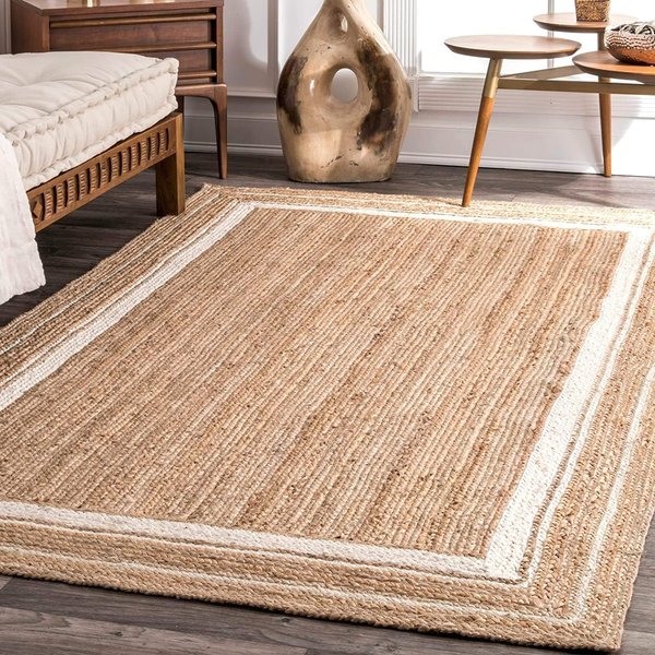 Juta Naturalny Dywan OkrąGłY Dywan RęCznie Robiony Do Dowolnej Przestrzeni WygląD Rustykalny Dekor Do Dowolnej Przestrzeni Obszaru 2X4 Feet (60 Cm X 120 Cm)-image