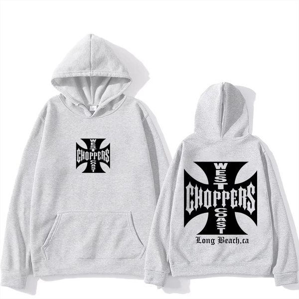 Sudadera Con Capucha Paul Walker West Coast Choppers Para Hombre Y Mujer, Top De Moda Oversize, Ropa Hip Hop, Forro Polar De Manga Larga, Sudadera Vintage XXL Gris-image
