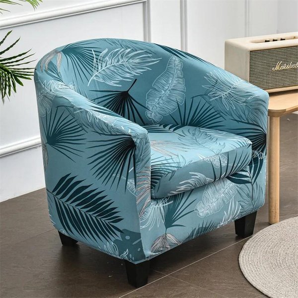 Funda EláStica Para Sofá Club, Estilo GeoméTrico Dividido, Funda Para SillóN Tipo BañEra, Fundas EláSticas De Spandex Para Sofá Y SillóN Con Funda Para CojíN.-image