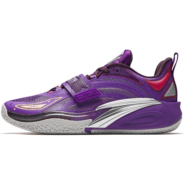 Zapatillas De Baloncesto Anta KAI 1 De CañA Baja Para Hombre Morado Plateado Rojo 42-image