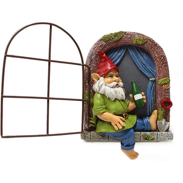 Gnomo Abrazador De ÁRbol Resina Elfo Fuera De La Puerta Abrazador De ÁRbol DecoracióN Divertida De ÁRbol De JardíN Para Exterior-image