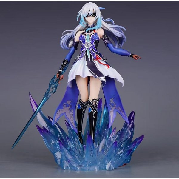 38CM Huang Quan Honkai Star Rail Srebrna Kafka Dziewczyna Wilk Figurka PVC Anime Zabawka Akcja Kolekcjonerska Gra Model Lalka Prezenty-image