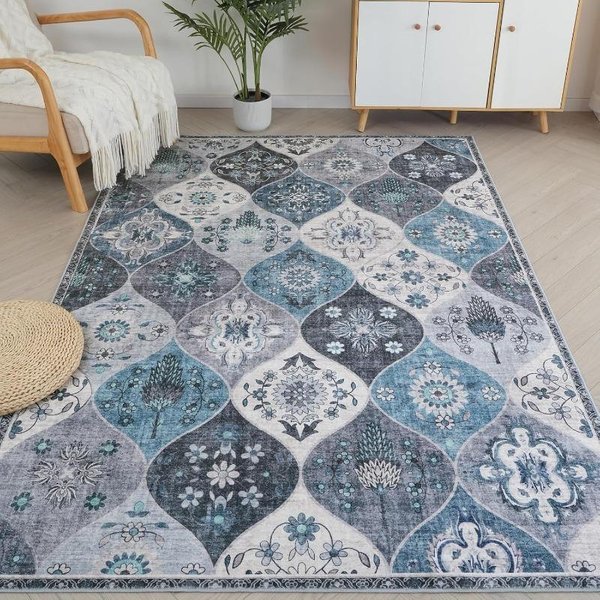 MarokańSki DużY Dywan Obszarowy Salon PrzedpokóJ ŁAzienka Pralnia Sypialnia Dywan Dla Dzieci Mata AntypośLizgowa Plamoodporna Zmywalna Dekor 120*160Cm-image