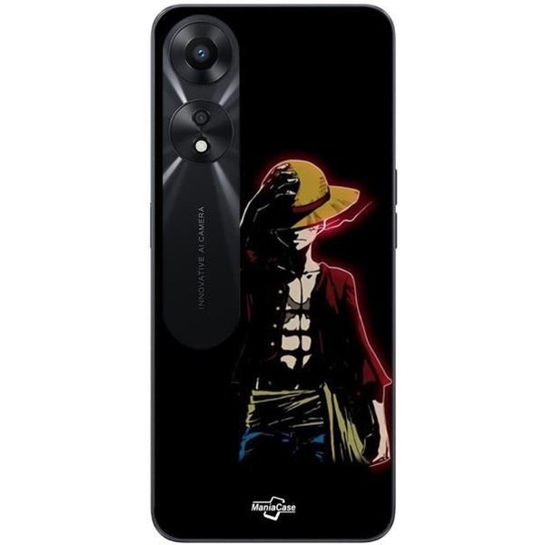 Coque Pour Oppo A78 5G One Piece Manga Anime Luffy Fond Noir Maniacase Negro-image