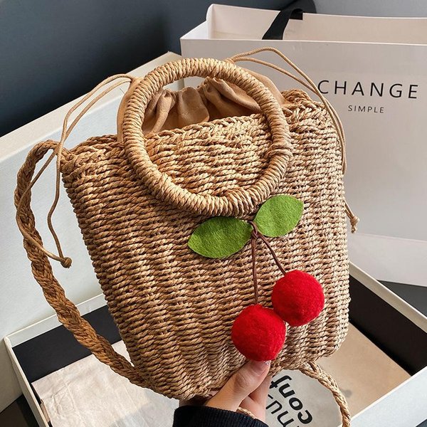 Bolsos Populares Bolsos Cruzados Bolsos De Mujer Nicho Sentido De Alta Gama Bolso De RatáN Mujer Estilo Vacacional Bolso De Hombro Mujer-image